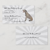 白いスターバストのアイリッシュ・ウルフハウンド 名刺 (正面/裏面)