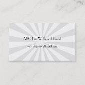 白いスターバストのアイリッシュ・ウルフハウンド 名刺 (裏面)