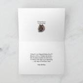 白いスターバストのハッピーバースデーのKeeshond カード (内部)