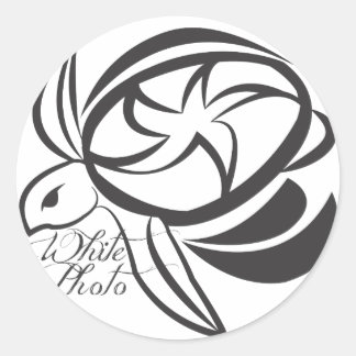 白いステッカー ラウンドシール