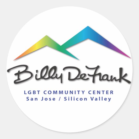 白いステッカー ラウンドシール (正面)