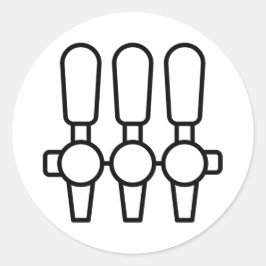 白いステッカー ラウンドシール