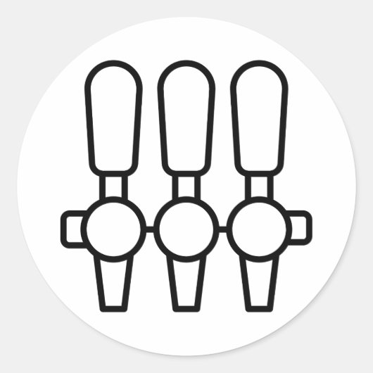 白いステッカー ラウンドシール (正面)