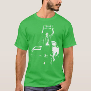 白いステンシルに何でも言う Tシャツ