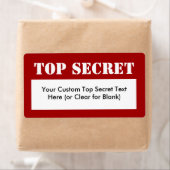 白いステンシルトップシークレットの埋め込みラベル ラベル (インサイチュ)