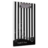 白いストライプと黒い渦 クリップボード (右)