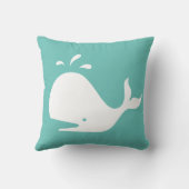 白いストライプクジラの枕 クッション (裏面)