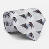 白いストライプ ネクタイ (ロール)