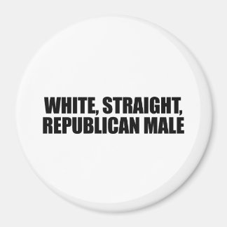 白いストレート共和党男性 マグネット