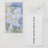 白いスナップドラゴンカスタマイズ可能な名刺 名刺 (正面/裏面)