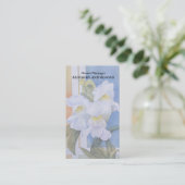 白いスナップドラゴンカスタマイズ可能な名刺 名刺 (スタンド正面)