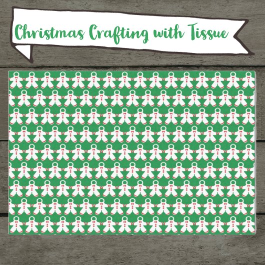 白いスノースーツをグリーンティッシュペーパー 薄葉紙