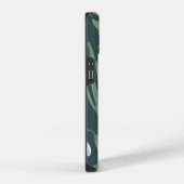 白いスノードロップの花と緑 iPhoneケース (右側面)