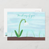 『白いスノード考えるロップの花』 ポストカード (正面/裏面)