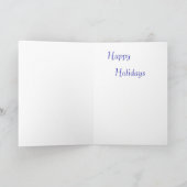 白いスノーフレーク・ツリーのクリスマスカード シーズンカード (内部)