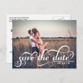 白いスファンシークリプト写真はがきを保存する 案内ポストカード (正面/裏面)