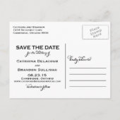 白いスファンシークリプト写真はがきを保存する 案内ポストカード (裏面)