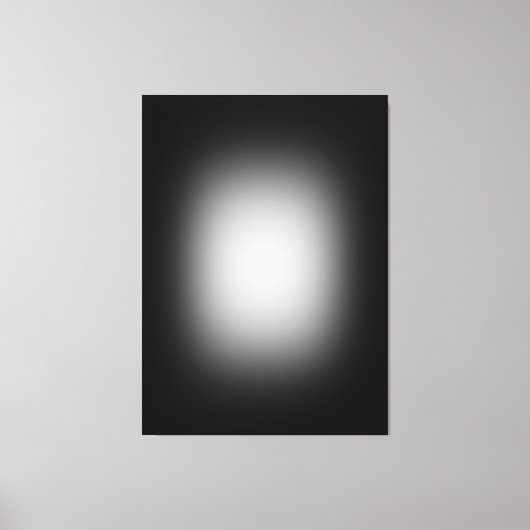 白いスポットライトを黒に キャンバスプリント (正面)