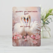 白いスワンへのバレンタインデーの挨拶 シーズンカード (スタンド正面)