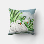 白いスワン クッション (裏面)