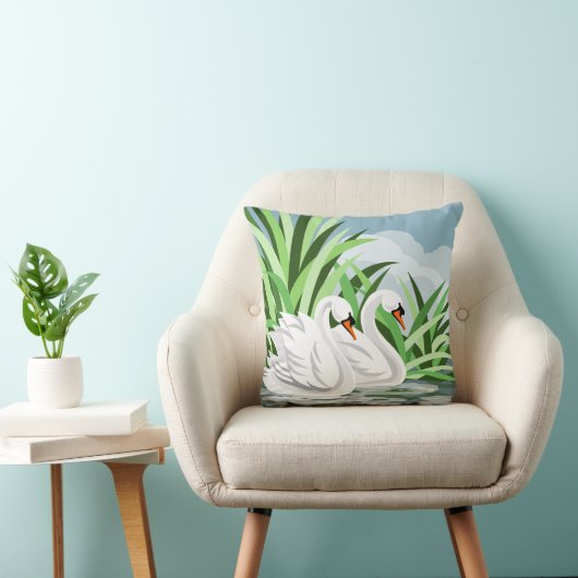 白いスワン クッション (椅子)