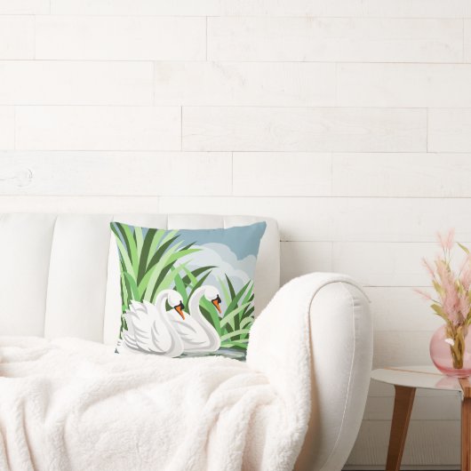 白いスワン クッション (ソファ)