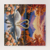 白いスワン ジグソーパズル (横)