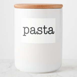 白いセラミックキッチンキャニスター フードラベル