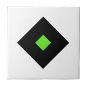 白いセラミックタイル、小(4.25 x 4.25インチ) タイル (正面)