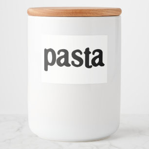 白いセラミック製キッチンキャニスター フードラベル