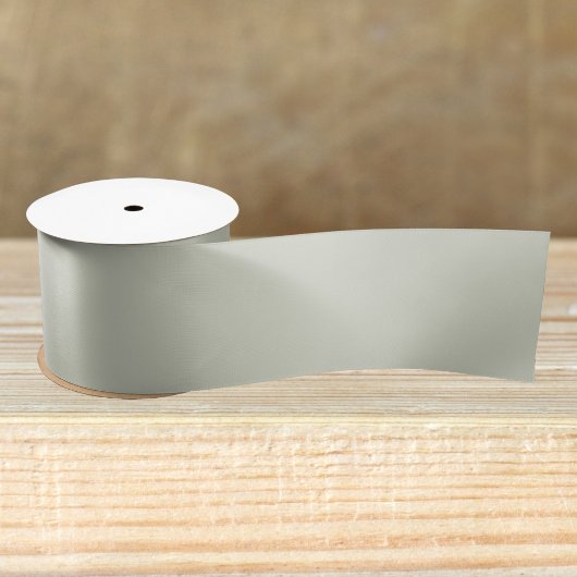 白いセージ無地のカラー サテンリボン