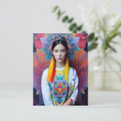 白いセーターを着たプリンセス ポストカード (スタンド正面)