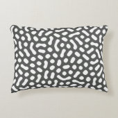 白いゼリー豆のような形の灰色 アクセントクッション (正面)