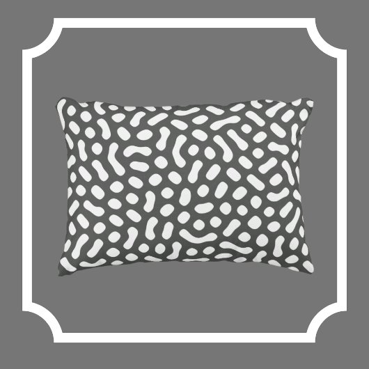 白いゼリー豆のような形の灰色 アクセントクッション