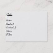 白いソファーの睡眠の灰色猫 名刺 (裏面)