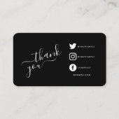 白いソーシャルメディアアイコン感謝していをクラコード エンクロージャーカード (正面)