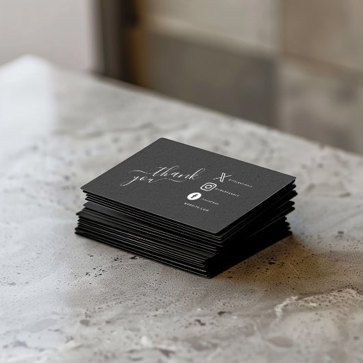 白いソーシャルメディ感謝していアアイコン エンクロージャーカード