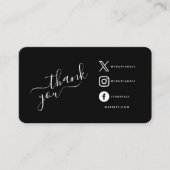 白いソーシャルメディ感謝していアアイコン エンクロージャーカード (正面)