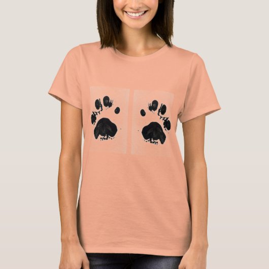 白いタイガーポープリント Tシャツ (正面)