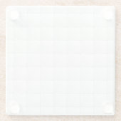 白いタイル ガラスコースター (裏面)