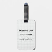 白いタイル ラゲッジタグ (裏面縦)