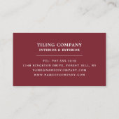 白いタイル,床,タイルインストーラー 名刺 (裏面)