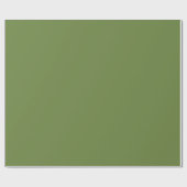 白いタイ無地のムのセージ緑 ラッピングペーパー (フラット)