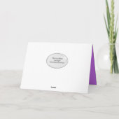 白いタオルにヒトデを乗せて妻にするラン カード (裏面)