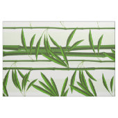 白いタケノコの柄に緑 ファブリック (ファットクウォーター)