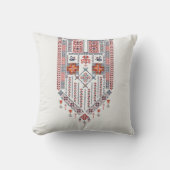 白いタスリーツトゥーベアートワークパターンヘンナデコール クッション (正面)