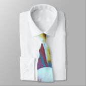 白いタラのユリ芸術的が花を茶色に切る ネクタイ (タイ)