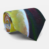 白いタラのユリ芸術的が花を茶色に切る ネクタイ (ロール)