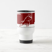 白いタンブラー上の福音の忍者の赤 トラベルマグ (中央)