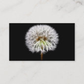 白いタンポポの花の植物 名刺 (裏面)